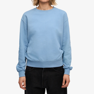 Sweat-shirt ample à col rond pour femme, léger, 100% coton molletonné, style streetwear coréen, hiver - Product Image 1