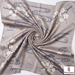 High Quality Printed Short <b>Scarf</b> Fabric Custom Design OEM ODM Private Label Textile Manufacturer Fashion Accessories Wholesale - Product Image 4