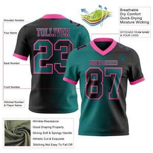 Jersey de Fútbol Americano Personalizado, Mezcla de Spandex, Impresión Digital, Nombre y Número del Equipo Personalizados, Fabricante de Uniformes Deportivos - Product Image 2