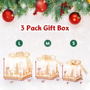 Set di 3 Scatole Regalo Luminose per Decorazioni Natalizie e Feste - Product Image 3