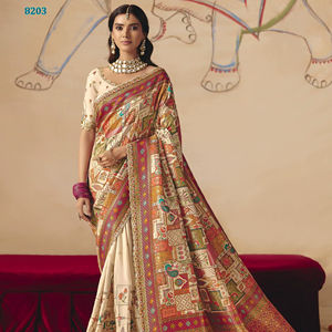Collection Premium de Sarees en Soie Tissée Élégants pour Mariages et Fêtes, Vêtements Indiens et Pakistanais à Prix de Gros - Product Image 1