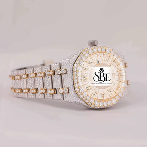 Reloj de Pulsera Refinado Elite de Cuarzo con Diamantes Cuadrados, Correa de Acero Inoxidable de 21 mm, Cristal de Zafiro D Color VVS1, Resistente al Agua, Estilo Antiguo - Product Image 2