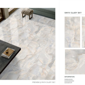 Carreaux de porcelaine émaillée polie haute brillance 24x48 pouces, grand format, pour revêtements de sol résidentiels et commerciaux contemporains - Product Image 1