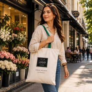 Heavy Duty Fashion Cotton Tote <b>Bag</b> Custom Logo | Reusable Eco-Friendly Canvas Shopping Grocery <b>Gift</b> Promotional Wholesale - Product Image 3