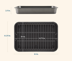 Plat à rôtir durable conçu pour des repas familiaux sains et délicieux, avec une construction en acier inoxydable de qualité supérieure - Product Image 3