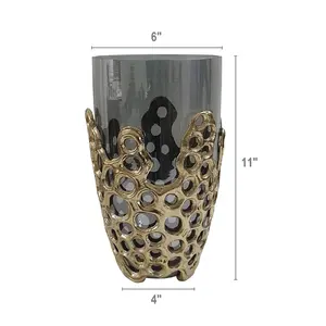 Vase floral moderne de haute qualité, centre de table décoratif de luxe, accent floral d'intérieur haut de gamme, vase à fleurs Zahid Exports - Product Image 4