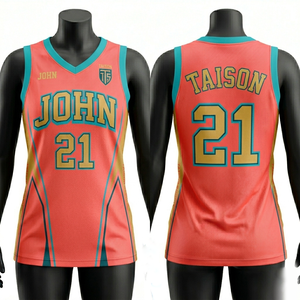 Camiseta de Baloncesto de Malla de Poliéster Premium de 160 GSM, Transpirable, Naranja, Sin Mangas, con Impresión por Sublimación Personalizada, Uniforme de Equipo - Product Image 2