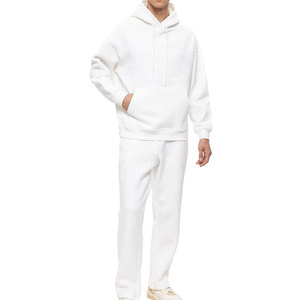 Ensemble de survêtements 2 pièces pour hommes, grande taille, coupe classique, streetwear, tissu épais et doux, vente en gros, personnalisable - Product Image 1