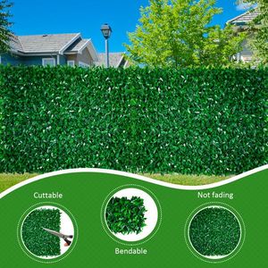 Strong and Durable Outdoor Artificial Green Fence Waterproof for Gardens and Courtyard-Green Leaf Product - Product Image 3