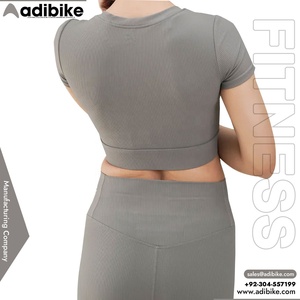 Top Deportivo Corto Personalizado para Mujer, Tejido, Ecológico, de Secado Rápido, Spandex/Poliéster, Cómodo, Informal, para Entrenamiento - Product Image 2