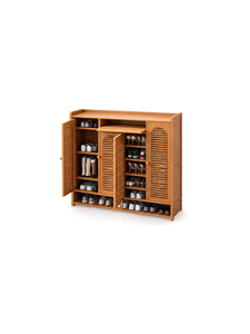 Armoire de rangement classique en bois, rectangulaire, sur pied, à un seul niveau, finition laquée, pour l'organisation du salon - Product Image 2
