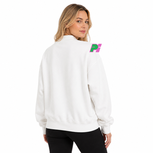 Sudadera de cuello alto Georgia para mujer, negra, con mapa del estado bordado, corte oversize, para otoño - Product Image 4