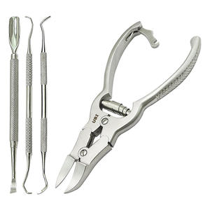 UBI 15.5cm Kit de pince à ongles pour podologie et pédicure, en acier inoxydable de qualité médicale, style chirurgical, coupe-ongles 4-en-1 double face pour ongles incarnés - Product Image 1