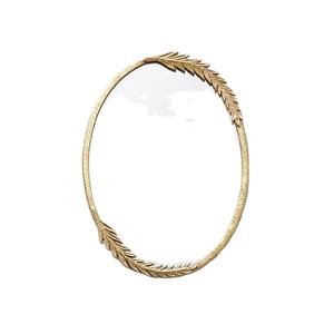 Miroir mural décoratif en métal doré fait main, style antique, cadre ovale en fer, pour la décoration intérieure, miroir mural de haute qualité. - Product Image 1