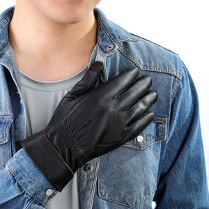 Guantes de Motocicleta Personalizados de Piel de Oveja, Impermeables, para Invierno, con Protección para la Muñeca, Negros, Térmicos, con Pantalla Táctil, Ecológicos, Deportivos para Exteriores - Product Image 5