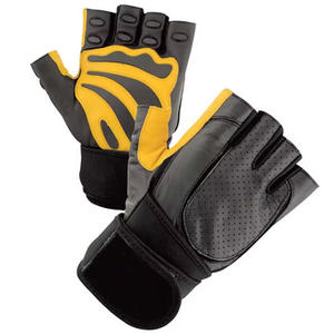 Guantes de Gimnasio Antideslizantes de Piel de Vacuno de Medio Dedo para Unisex, Colores Personalizados - Gris y Rojo, Precio al por Mayor, Uso en Fitness, Fabricante OEM - Product Image 5