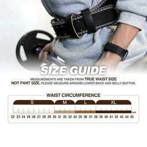 Ceinture de musculation en cuir véritable pour homme et femme, service OEM, soutien du dos, entraînement de musculation. - Product Image 4