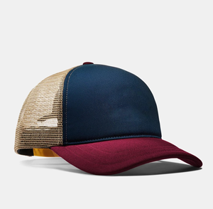 Casquette Trucker Style Vintage en Gros, Bleu Marine et Bordeaux, en Maille Respirante, Réglable avec Fermeture Snapback, pour Sports de Plein Air, Logo Personnalisé - Product Image 6