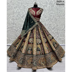 Nupcial Indio Desgaste Terciopelo Colecciones Para Novia Con Zarkhan Trabajo Por Fabzone - Product Image 6