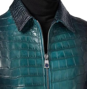Men's Premium Python Emboss <b>Leather</b> <b>Jacket</b> Cowhide Biker Fashion OEM ODM Wholesale Sample Service Available - Product Image 6