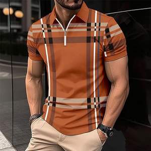 Chemises Polo Homme 2025 à Manches Courtes, Polo Casual, T-Shirt Polo Color Block, Coupe Slim, Chemises de Golf - Product Image 3