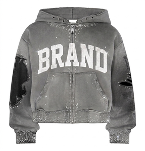 Fournisseur de sweats à capuche streetwear personnalisés en molleton épais coupe oversize pour boutiques américaines avec logo personnalisé - Product Image 2