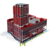 Desain ahli gaya Modern Model 3D kejelasan 3D simulasi struktural untuk Model skala arsitektur Apartemen Vila plastik