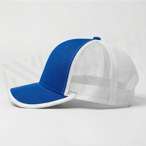 Casquette Trucker en Maille Bleue avec Panneau Arrière Blanc Réglable à Fermeture Snapback pour Adultes – Idéale pour le Printemps et l'Été - Product Image 3