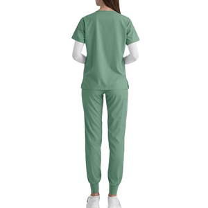 Offre Spéciale – Tenues Médicales d'Été pour Médecins et Infirmières : Ensembles Blouse et Pantalon à Manches Courtes en Rayonne Tricotée Écologique pour Cliniques et Hôpitaux - Product Image 2