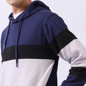 Sweat-shirt à capuche surdimensionné en molleton français de haute qualité avec broderie personnalisée et impression en relief pour homme, teinture unie pour l'hiver - Product Image 2