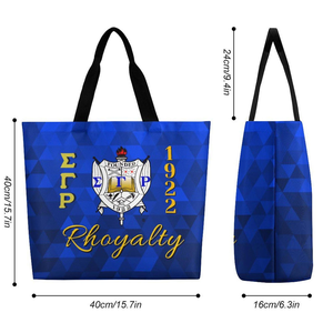 Sac fourre-tout décontracté personnalisé Bison Edge Apparel Sigma Gamma Rho avec décoration Poodle, cadeau de sororité SGRHO, sac de voyage ouvert en toile sur mesure - Product Image 3