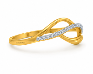 Anillo de compromiso romántico con diamante redondo cultivado en laboratorio en oro amarillo para mujer, en oro de 10K, 14K, 18K, plata 925, 935, regalo. - Product Image 3
