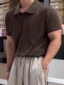 Camisa Polo Casual de Manga Corta para Hombre, Color Sólido, para Ir al Trabajo, Estilo Business de Verano - Product Image 6