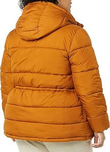 Veste matelassée légère en duvet orange pour homme, fermeture éclair, col montant, coupe classique, vêtements d'extérieur pour l'automne - Product Image 4