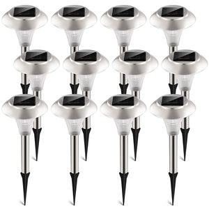 Lot de 12 lampes solaires d'extérieur étanches IP44 à changement de couleur pour allées et aménagements paysagers - Product Image 2