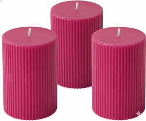 Mejora la Decoración de tu Hogar con Nuestra Elegante Vela de Pilar Acanalada Hecha con Cera de Soja y Parafina, Perfecta para Cumpleaños, Diseñada para Brindar Calidez - Product Image 3