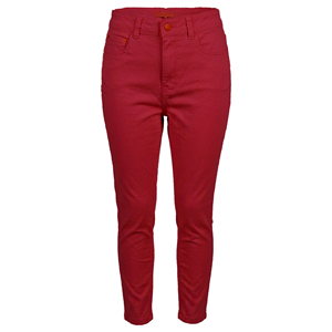 Jean décontracté pour femme, taille mi-haute, cinq poches, coupe droite, teint en pièce, lavable, respirant, longueur intégrale, 6,78 oz, Printemps-Été - Product Image 1