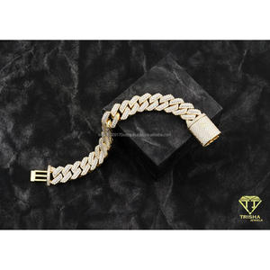 Fully Iced-OutLab Grown Cuban Chain Bracelet with Premium Jewelry Craftsmanship and Maximum Sparkle - Product Image 2