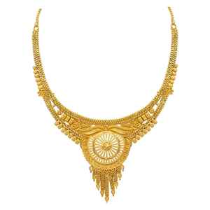 Juego de Joyería de Latón Chapado en Oro de 14K, 18K, 24K, Collares Cortos con Diseño Tradicional, Estilo Dubái, Venta al Por Mayor - Product Image 4