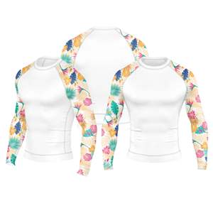 Vêtements de grappling personnalisés en gros, design sublimé, Rash Guard MMA Pro-Fit, 100% polyester, respirant, évacuant l'humidité, manches longues - Product Image 4