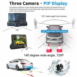 Dual Lens 1080P HD Car DVR 4 \ "Rearview Video Dash Cam Recorder con telecamera per veicolo con sensore G - Product Image 6