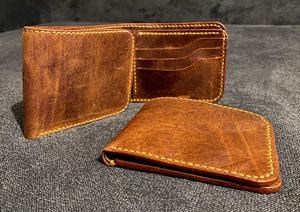 Hot Sales Slim Bifold Classic <b>Men's</b> <b>Wallet</b> High Quality Genuine <b>Leather</b> Waterproof Vintage Style Open Closure Customizable - Product Image 4