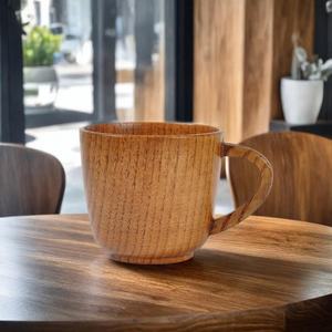 Taza de Café Latte de Madera de Diseño Clásico Moderno con Asa, Ecológica y de Gran Capacidad para el Hogar, Bar, Restaurante, Viajes y Uso al Aire Libre - Product Image 4