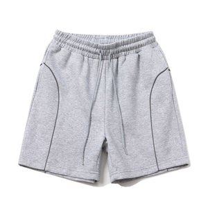 Servicio OEM, Pantalones Cortos Deportivos Personalizados de Felpa Gruesa para Hombre, Pantalones Cortos Deportivos Casuales de Algodón con Cordón y Logotipo - Product Image 5