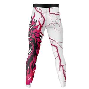 Leggings Deportivos Sublimados con Diseño Personalizado, Cintura Alta, Elásticos, Suaves, con Protección UV y Secado Rápido para Hombre, MOQ Bajo - Product Image 3
