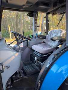 <b>Blue</b> Compact Utility <b>Tractor</b> with Front Loader enclosed cab agricultural farm machine - Product Image 2