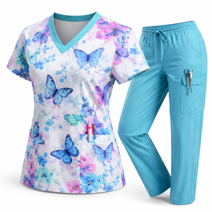 Conjuntos de Uniformes Médicos de Algodón Suave Personalizados al por Mayor con Ajuste Cómodo - Servicio OEM Transpirable de Secado Rápido para Uso Hospitalario Unisex - Product Image 3