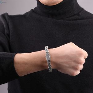 Pulsera Franco Link con incrustaciones de diamantes, personalizada con diamantes VVS1 cultivados en laboratorio, estilo hip hop, regalo para él, pulsera estilo rapero. - Product Image 3