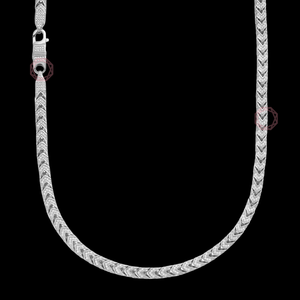 Collar Franco Link, Joyería Fina, Colgantes y Dijes, Plata S925 con Baño de Rodio, Cadena de Lujo - Product Image 2