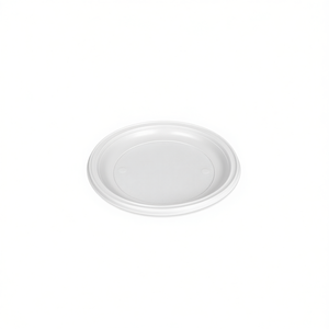 Plateau rond réutilisable en plastique de 20,5 cm 1001R PLATO LLANO pour le stockage et le transport des aliments, disponible en Blanc et Rouge - Product Image 1